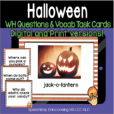 Halloween WH Questions and Vocabulary Cards (with real photos!)