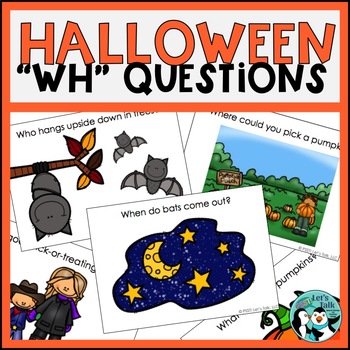 Preview of Halloween WH Questions for Language Therapy