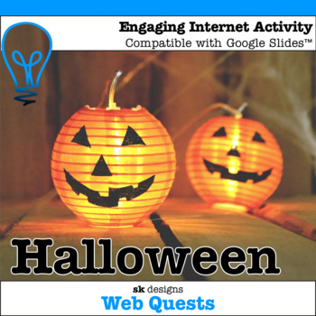 Preview of Halloween WebQuest Engaging Internet Activity Compatible with Google Slides™