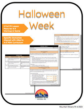 Preview of Halloween Week Physical Education Unit