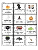 Halloween Wh-Question Cards FREEBIE