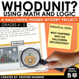 Halloween Math Whodunit | Logic Puzzles | Early Finishers 