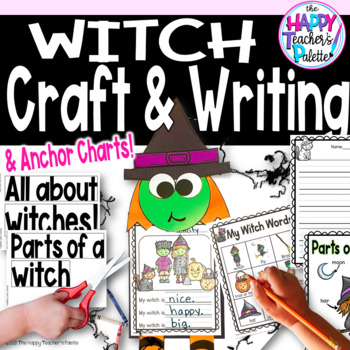 Preview of Halloween Witch Craft Writing Center and Anchor Chart Activity