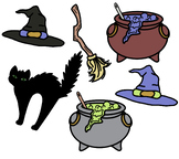 Halloween: Witch themed Clipart