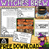Halloween Witches Brew-Parent Notes-Thank You Notes - Zip-