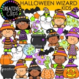 Halloween Wizard Kids {Halloween Clipart}