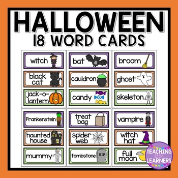 Halloween Word Cards by Teaching Little Learners | TpT