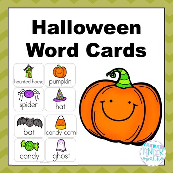 Halloween Word Cards by Kinder Sparks | Teachers Pay Teachers