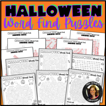 Preview of Halloween Word Find Word Search