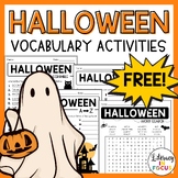 Halloween Activities - 3 Different Word Games