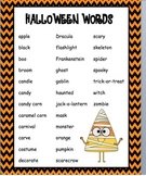 Halloween Word List
