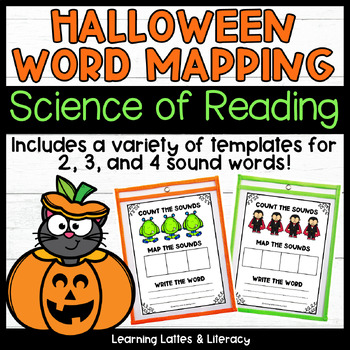Preview of Word Mapping Mats Orthographic Sound Mapping SOR Halloween Centers Elkonin Boxes