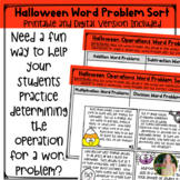 Halloween Word Problem Sort | Digital & Printable