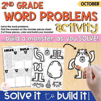 Preview of Halloween Word Problems 2nd grade - Halloween Math Craft