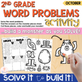 Halloween Word Problems 2nd grade - Halloween Math Craft