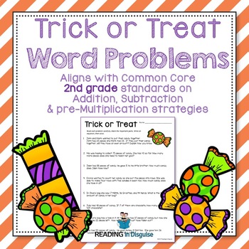 Preview of Halloween Word Problems: 2nd Grade