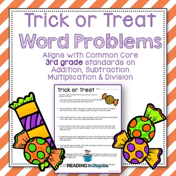 Preview of Halloween Word Problems: 3rd Grade