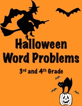 Preview of Halloween Word Problems- 3rd and 4th Grade