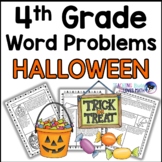Halloween Word Problems Math Practice 4th Grade Common Core