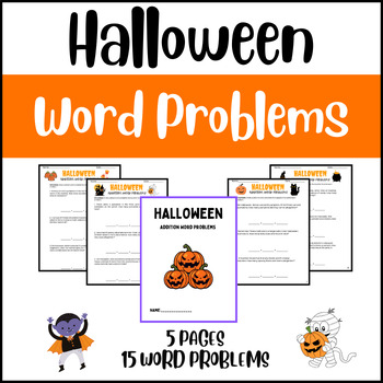 Preview of Halloween: Addition Word Problems