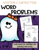 Halloween Word Problems- Addition and Subtraction (0-20)