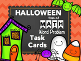 Halloween Word Problems Task Cards