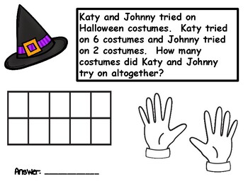 Preview of Halloween Word Problems to 10