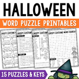 Halloween Word Puzzles | Word Search | Crossword Puzzle | 