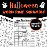 Halloween Word Race Scramble | Word Scramble | Word Game |