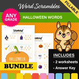 Halloween Word Scrambles BUNDLE