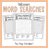 Halloween Word Searches | No Prep Printable
