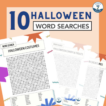 Preview of Halloween Word Search Bundle: Spooky Learning Fun!