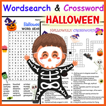 Halloween Bundle - Mad Lib, Word Search, Crossword Puzzle by Teacher  Teamwork