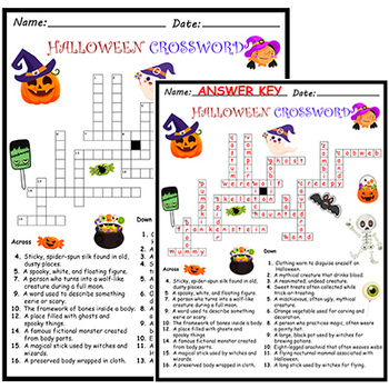 Halloween Bundle - Mad Lib, Word Search, Crossword Puzzle by Teacher  Teamwork