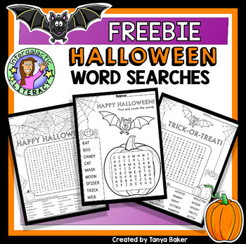 Preview of Halloween Word Searches - FREEBIE!