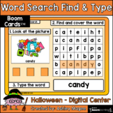 Halloween Word Search Find & Type - Boom Cards - Distance 