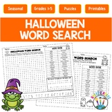 Halloween Word Search Puzzle Activity Worksheet