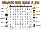 Halloween Word Search In LATIN