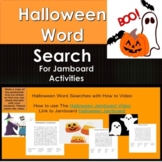 Halloween Word Search Jamboard With How to Video