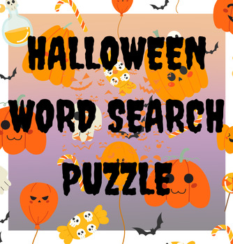 Halloween Word Search Puzzle By Charlene Tess 