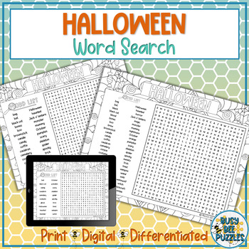 Preview of Halloween Word Search Puzzle Activity