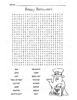 halloween word search puzzle 3rd grade by kelly connors tpt