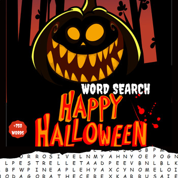 Preview of Halloween Word Search Puzzles for Adults Seniors and Teens