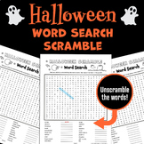 Halloween Word Search Scramble | October Word Search | Uns