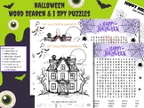 Halloween Word Search and I SPY Activity, Classroom Party 