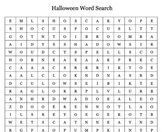 Halloween Word Search with Answer Key