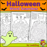 Halloween Word Searches, 5 Fun Halloween Puzzle Activities