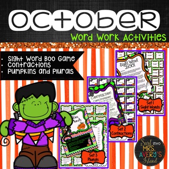 Preview of Halloween Word Work Packet