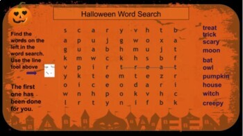 Preview of Halloween Word search