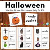 Halloween Activity for Autism and ESL, Word to Picture Match